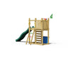 Jungle Nest | Wooden climbing frame with slide & market stall
