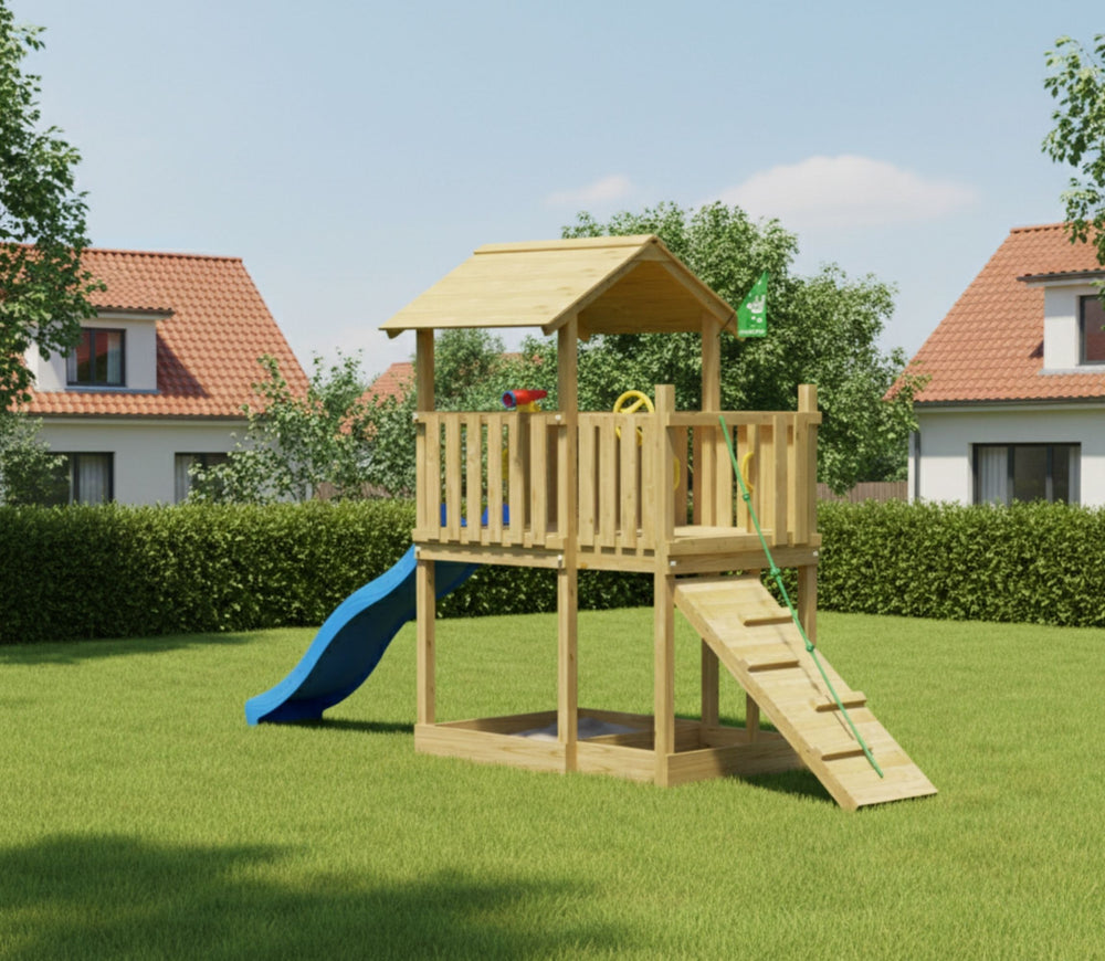Jungle Drift | Wooden climbing frame with slide