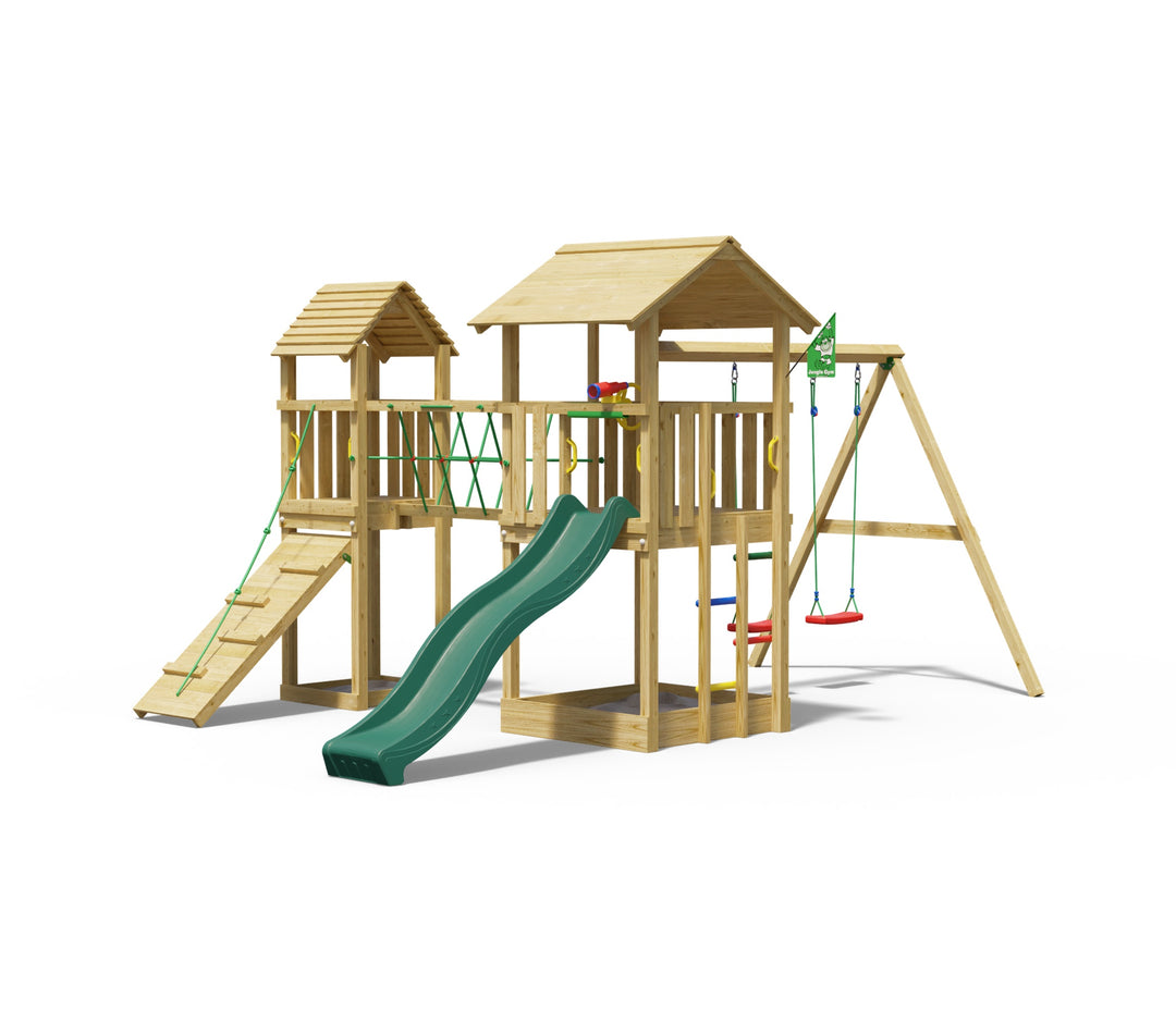 Jungle Nova | Wooden climbing frame with double swing
