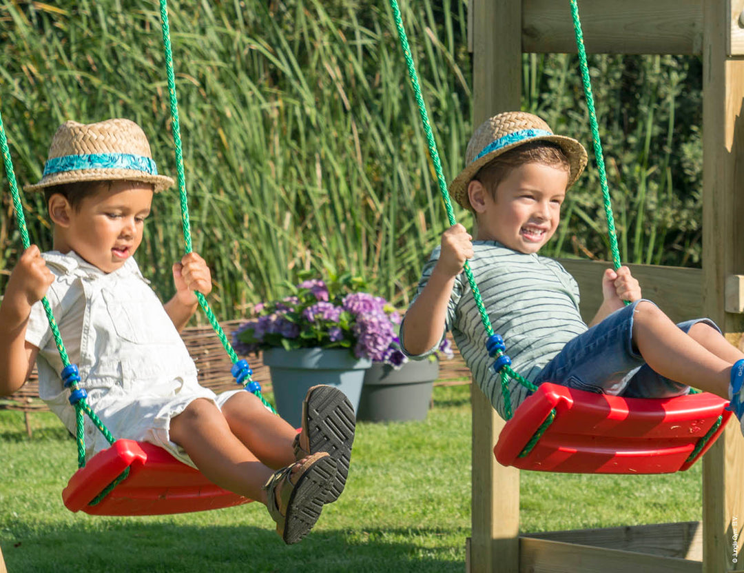 Jungle Safari | Wooden climbing frame with double swing