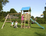 Jungle Castle | Wooden climbing frame with double swing