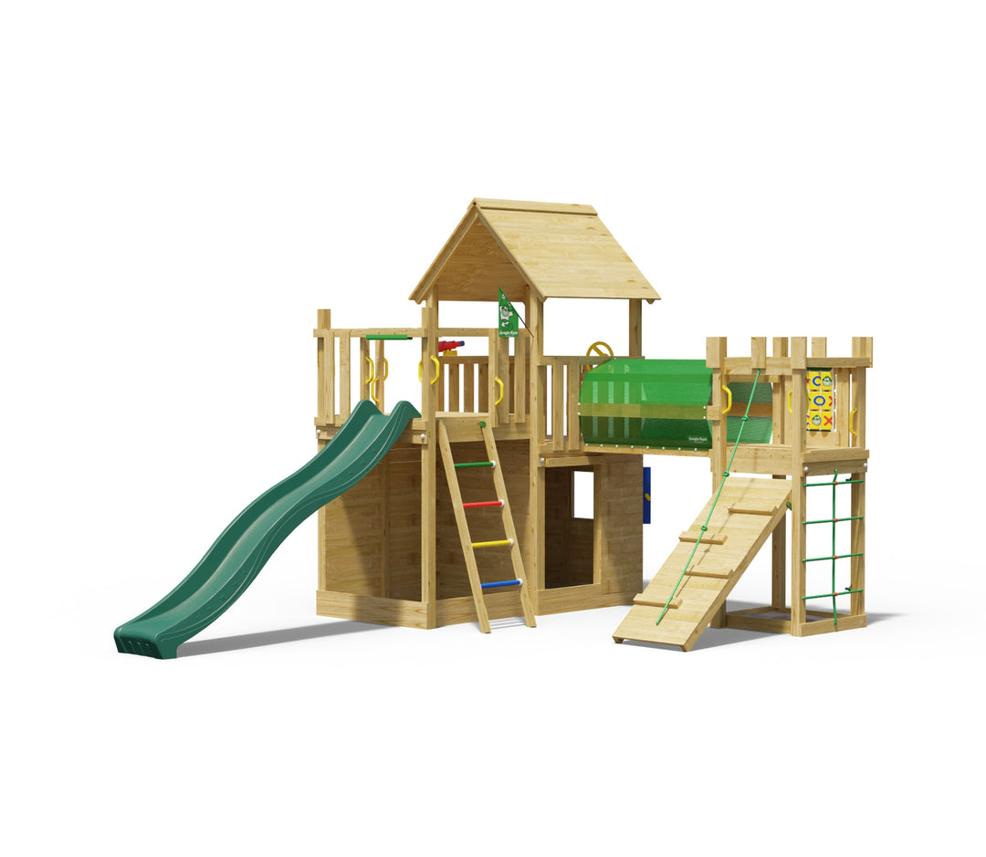 Jungle Olympus | Wooden climbing frame with slide