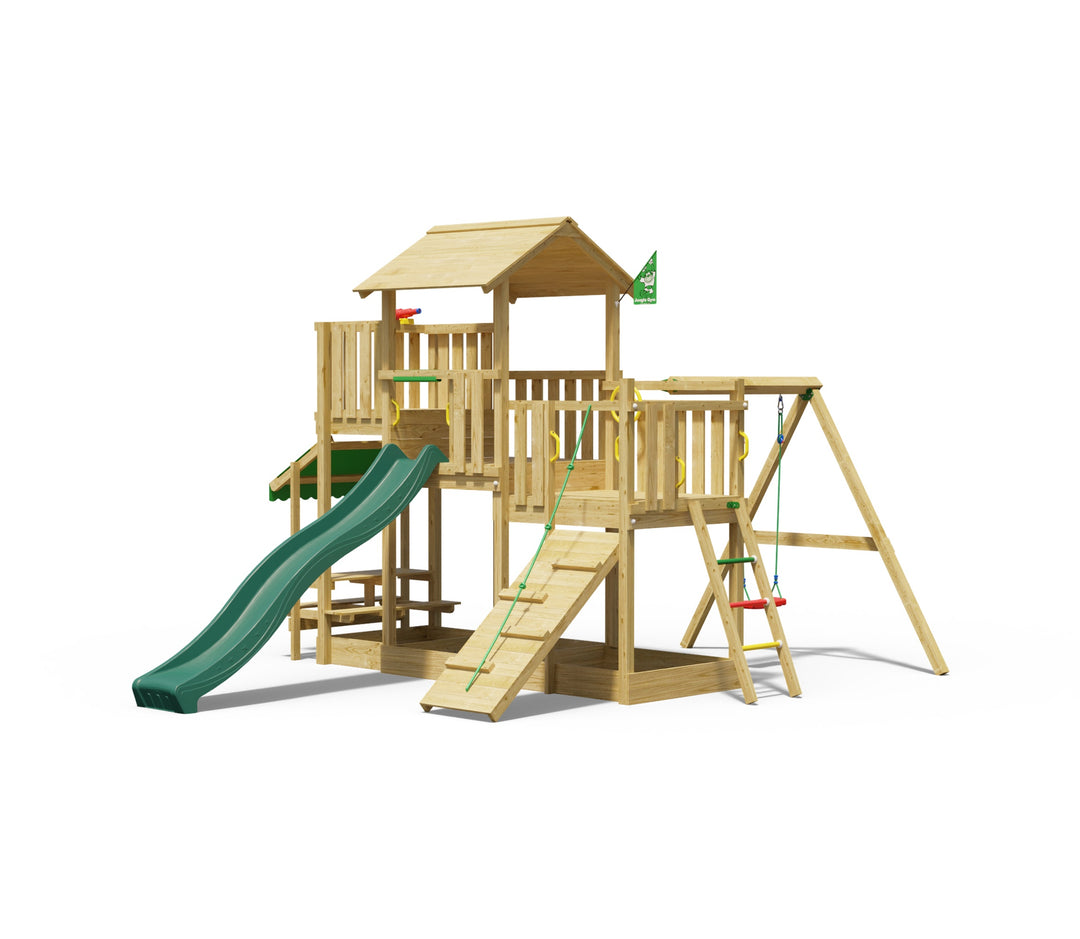 Jungle Habitat | Wooden climbing frame with swing