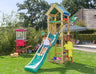 Jungle Patio | Wooden climbing frame with slide