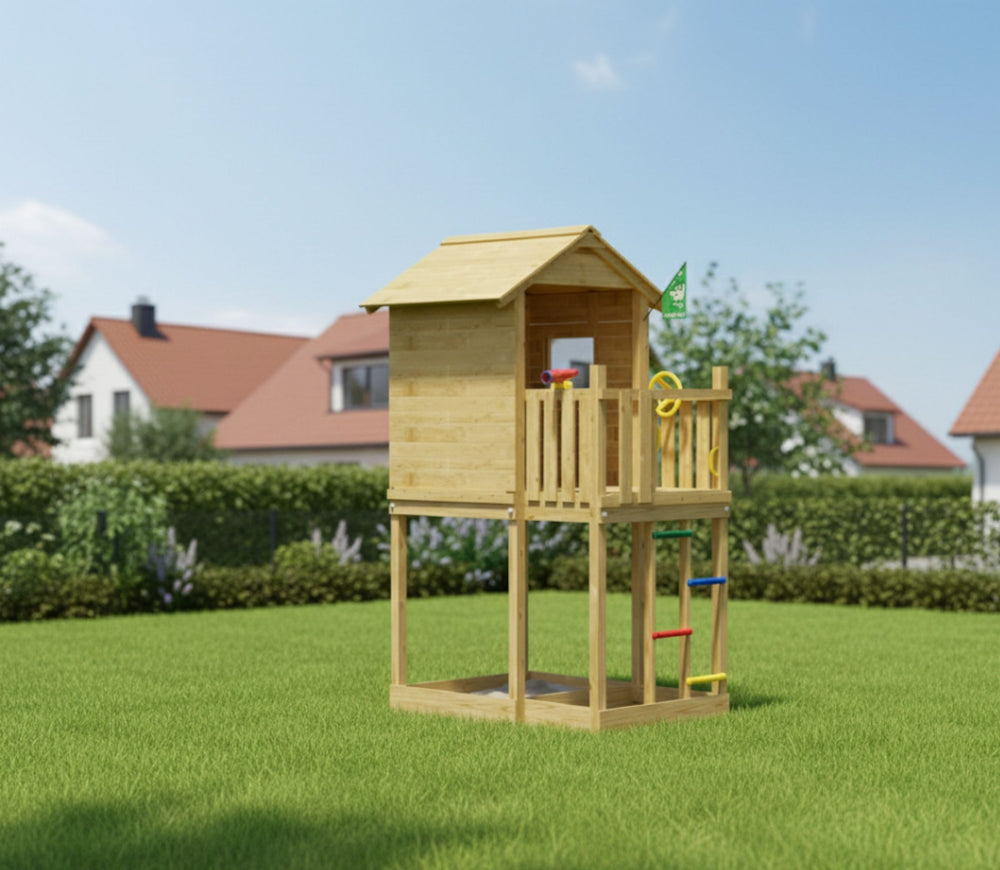 Jungle Treehouse | Wooden climbing frame with ladder