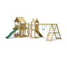 Jungle Pavillon | Wooden climbing frame with swings & climbing net