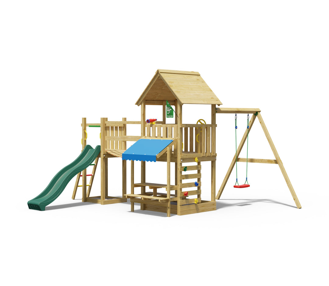 Jungle Bay | Wooden climbing frame with swing